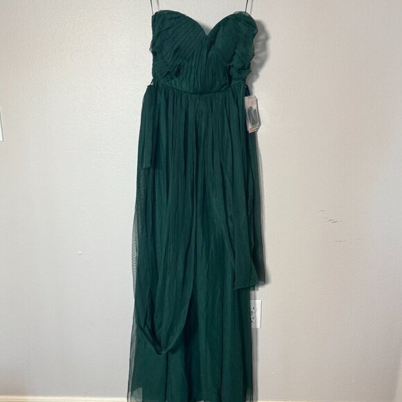 Birdy Grey Christina Strapless Emerald Green Prom Gown NWT Size Small - Picture 4 of 9